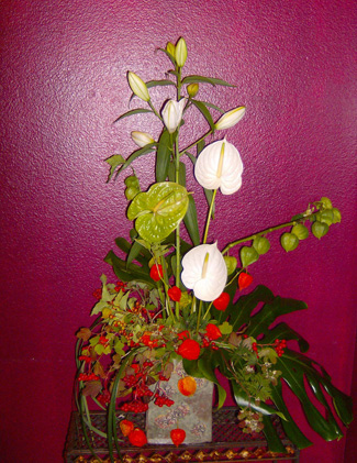 La Rose d'Or - L'arrangement floral